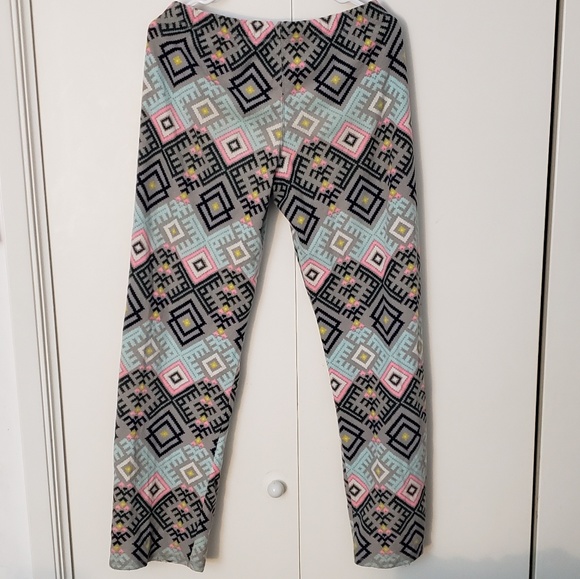 soft tribal print fleece long pajama pants - Picture 2 of 7